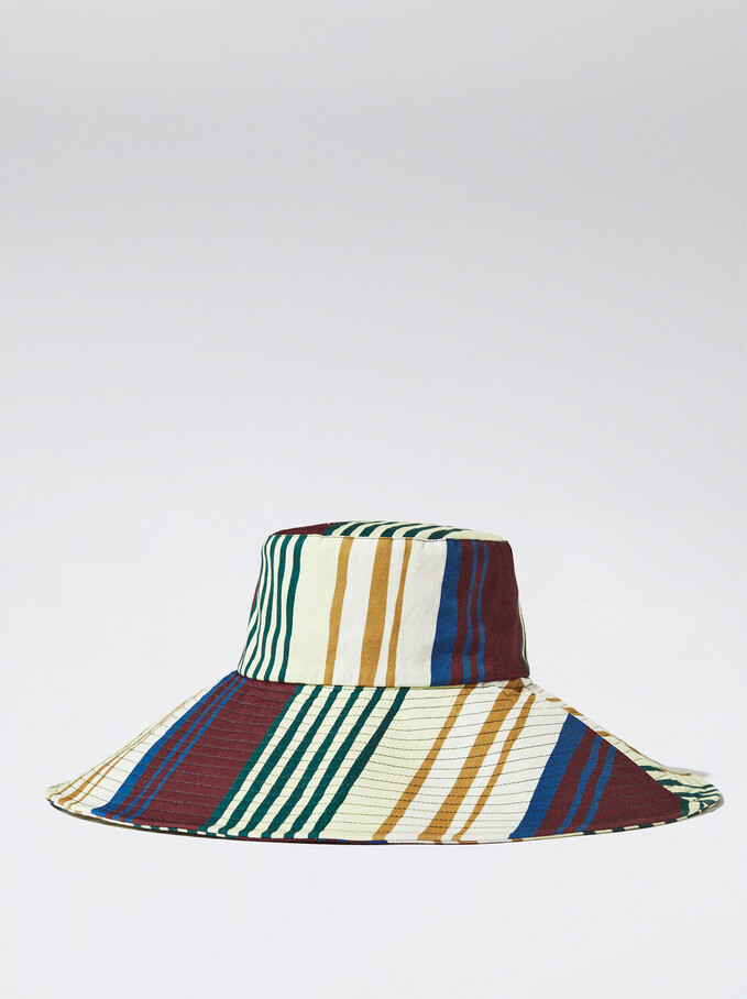 Striped Bucket Hat, Multicolor, hi-res