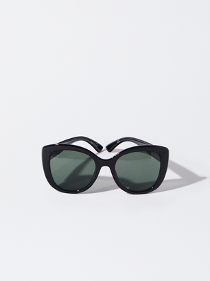 Kunststoffsonnenbrille, Schwarz, hi-res