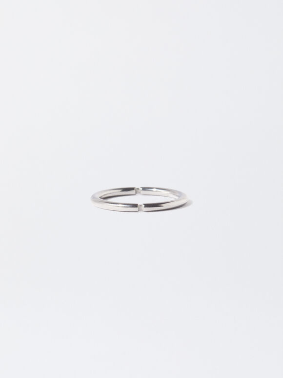 Silver Steel Ring, Silver, hi-res