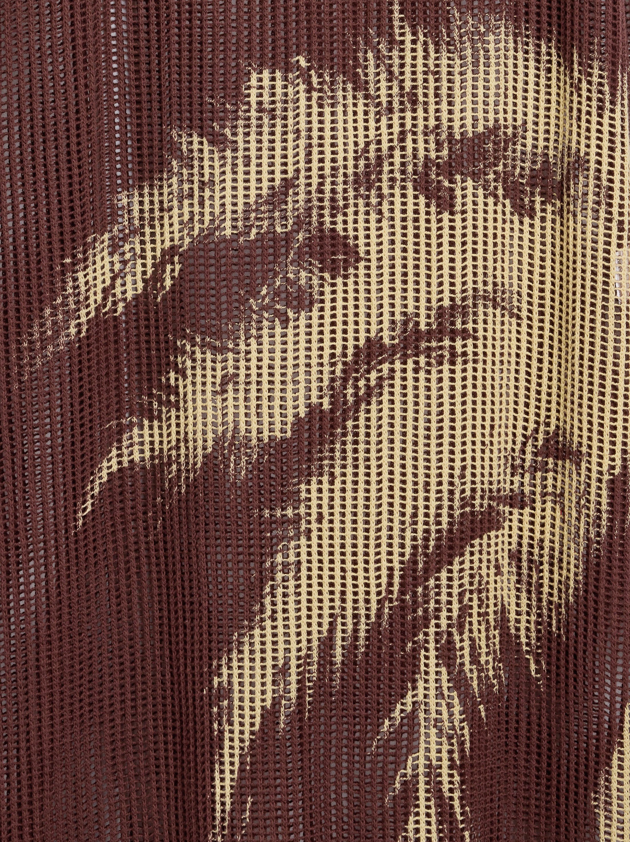 Palm print knit dress image number 5.0