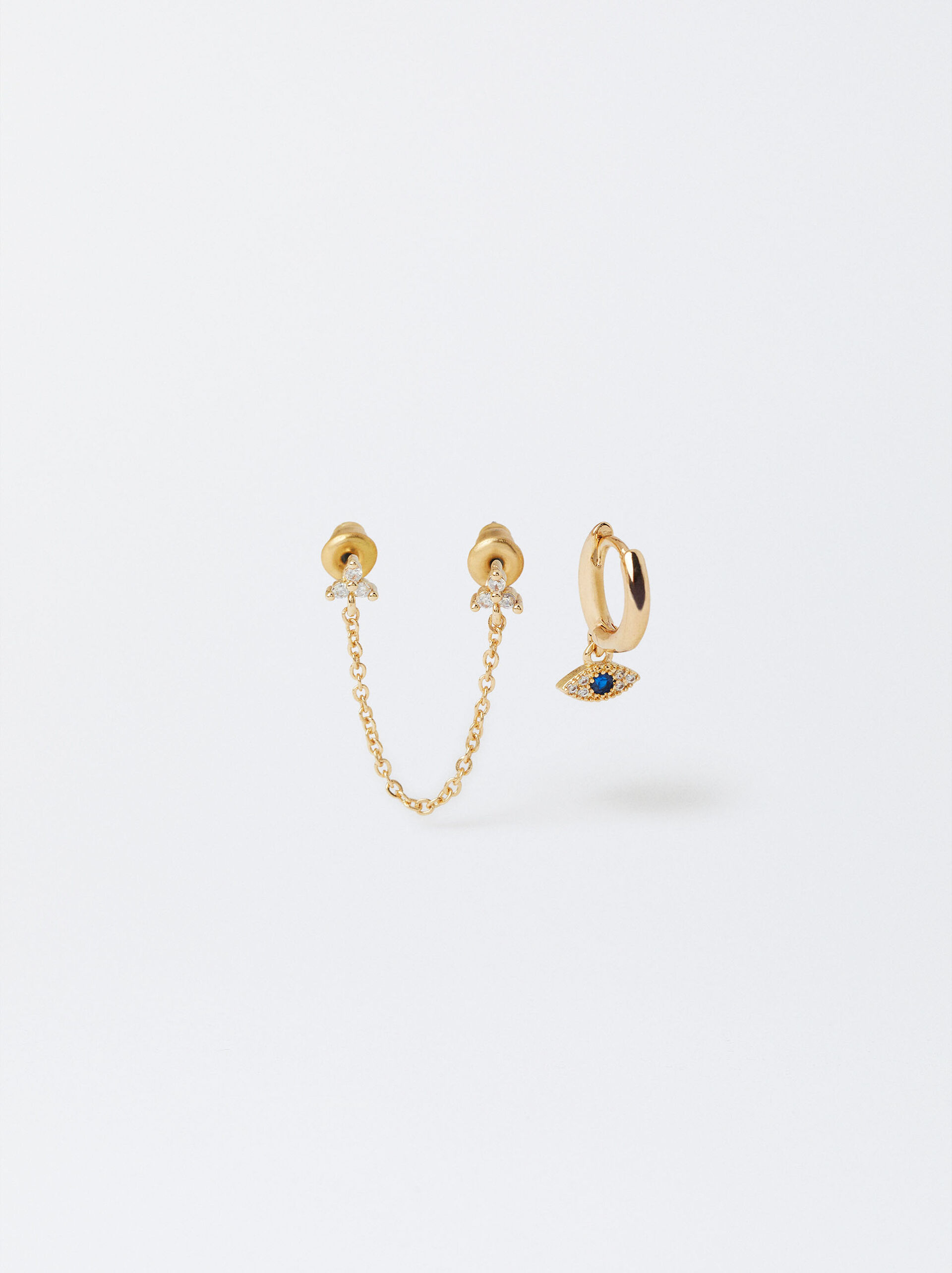 Golden Earrings Set image number 0.0