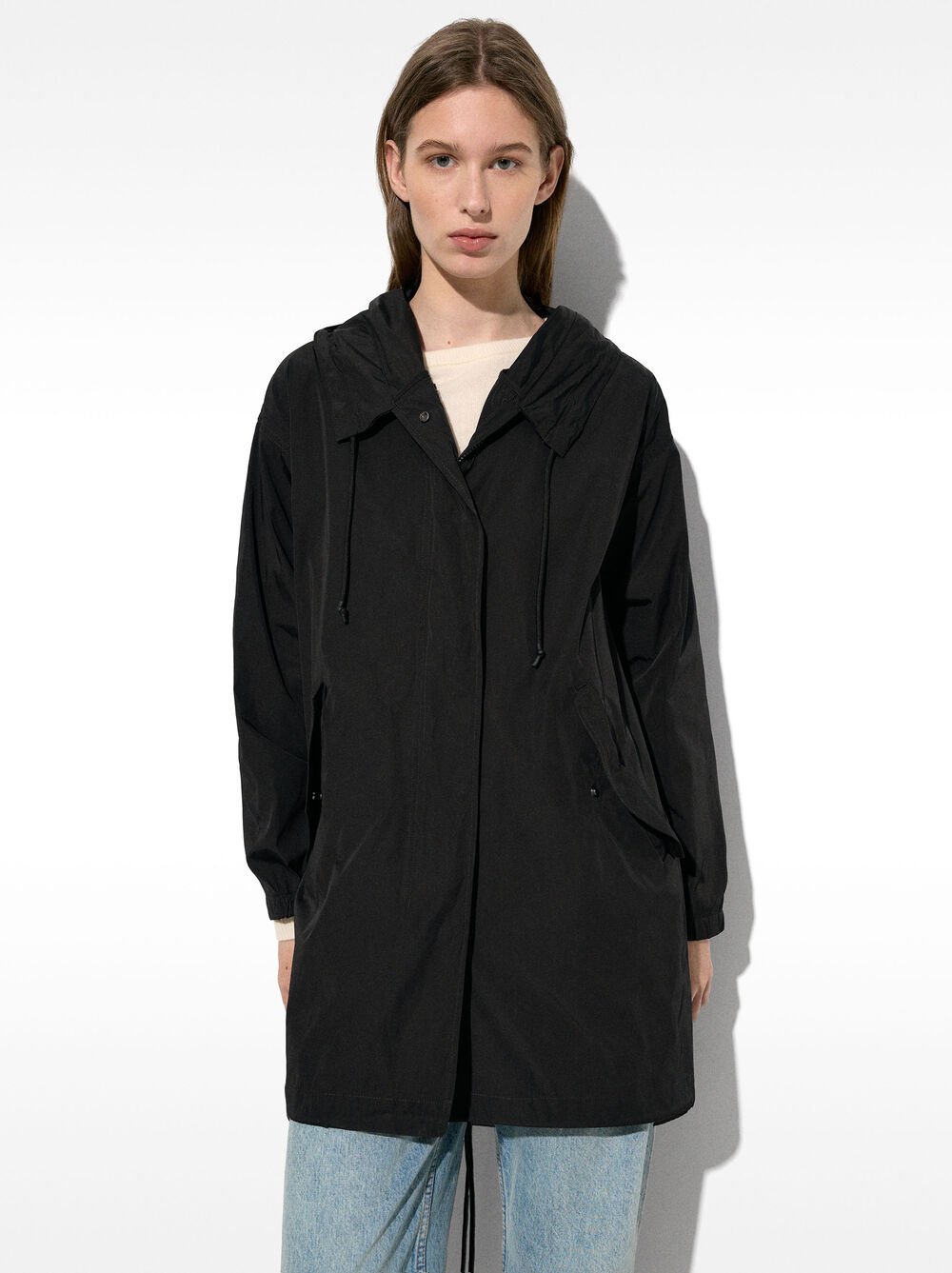 High-neck parka