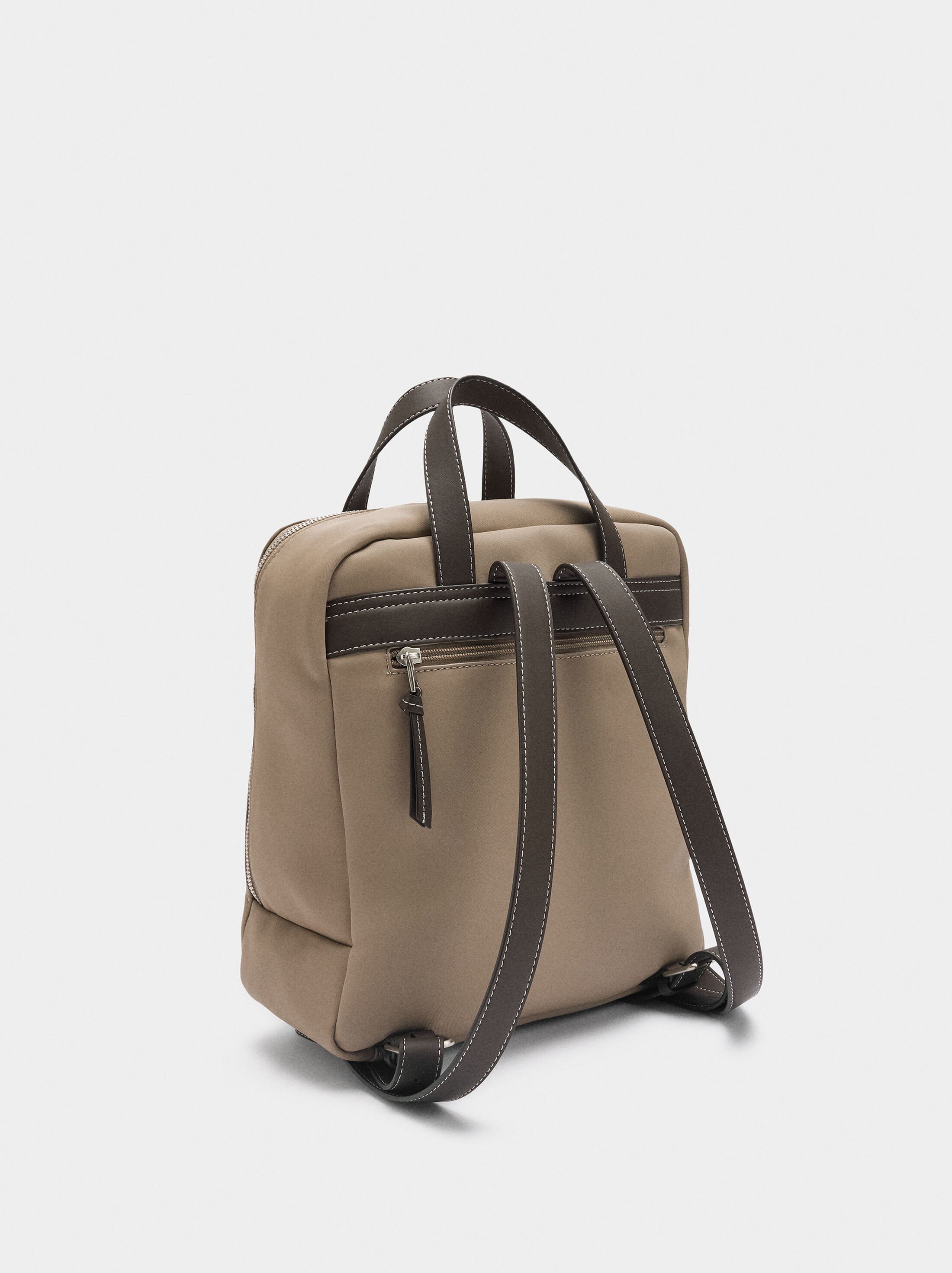 Nylon-effect backpack image number 2.0