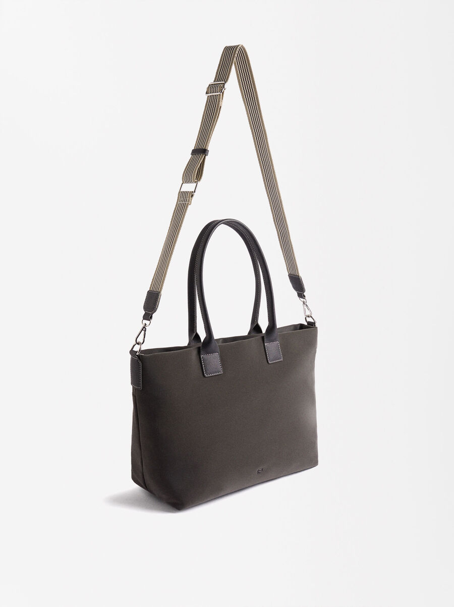 Tote Bag mit Samt-Effekt L