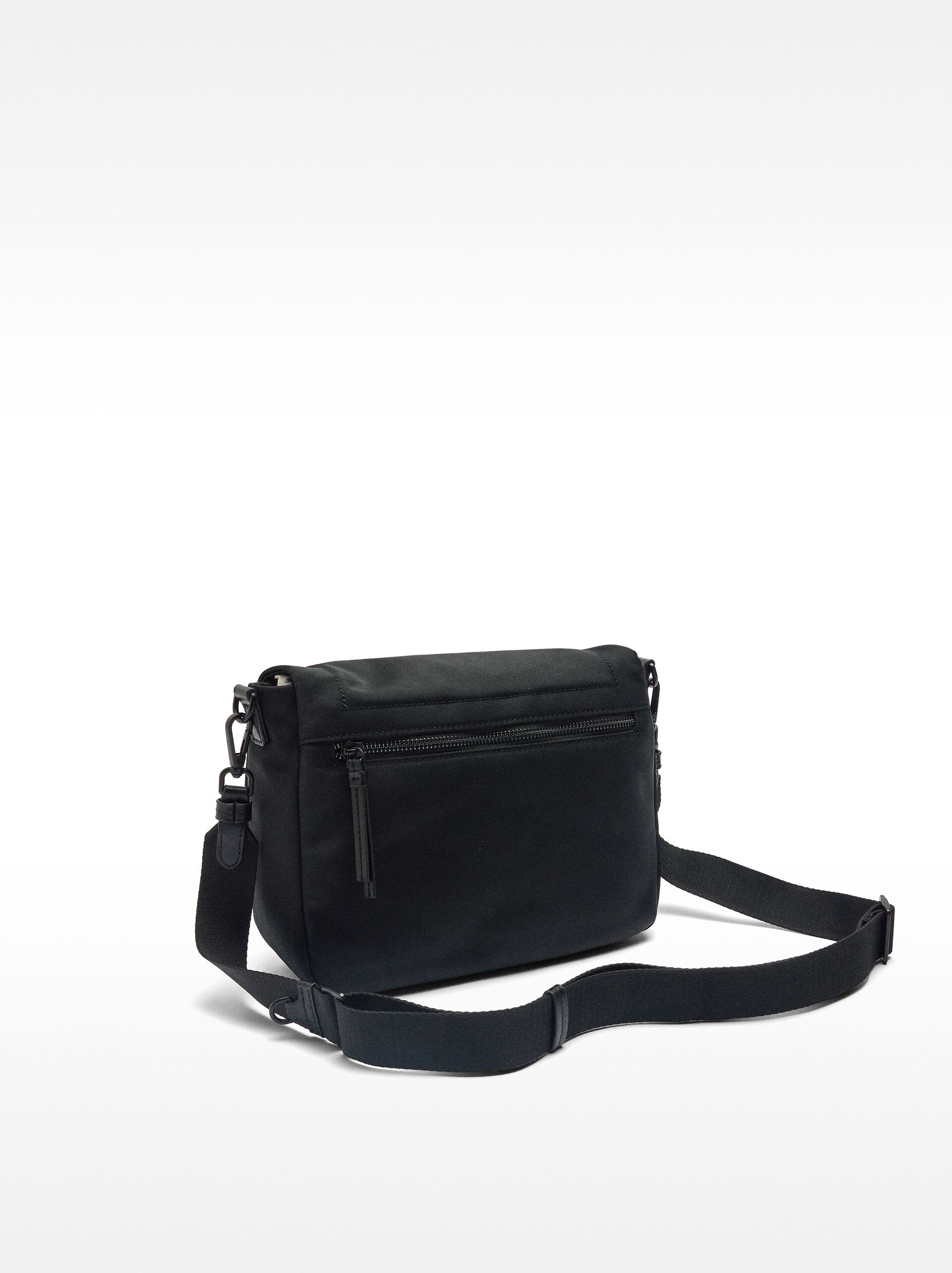 Borsa a tracolla in nylon con chiusura a patta image number 3.0