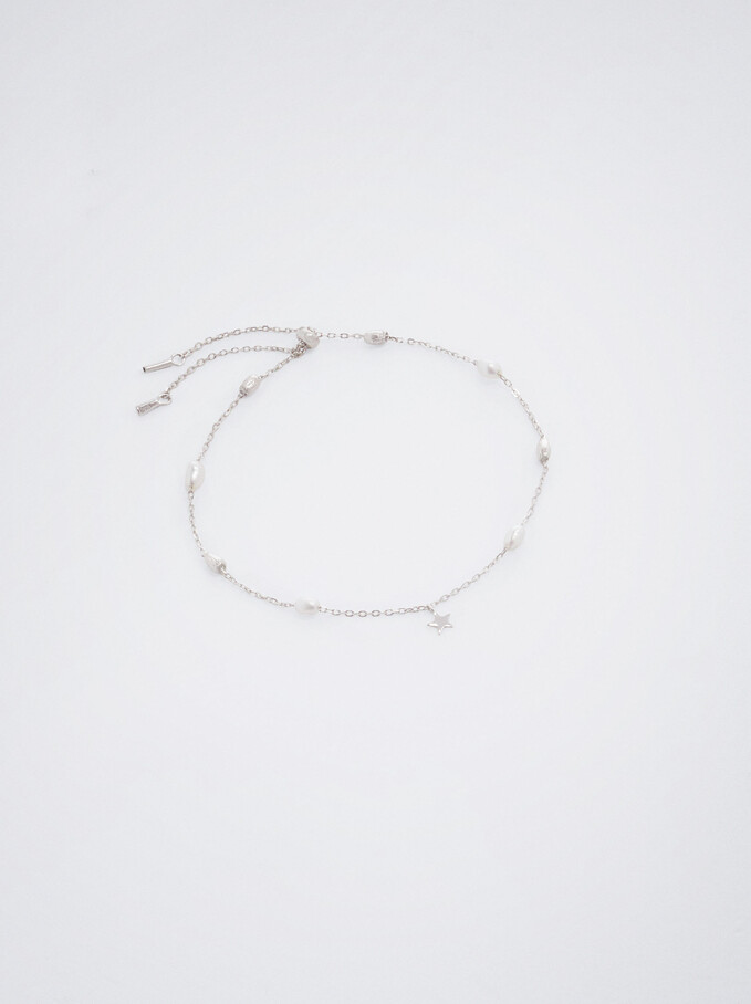 Bracelet En Argent 925 Avec Perles, Blanc, hi-res