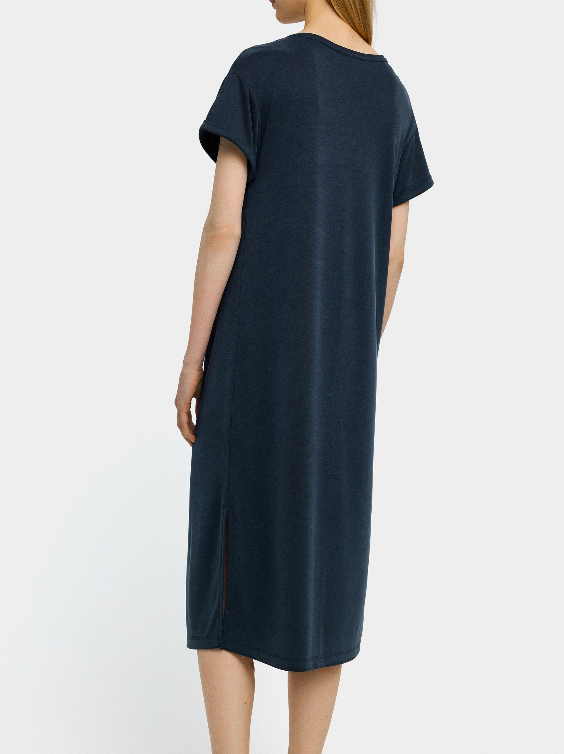 Plain midi dress image number 2.0