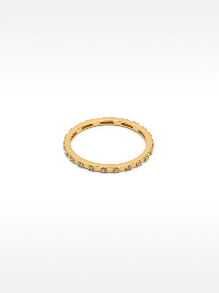 Anillo con circonitas - plata de ley 925
