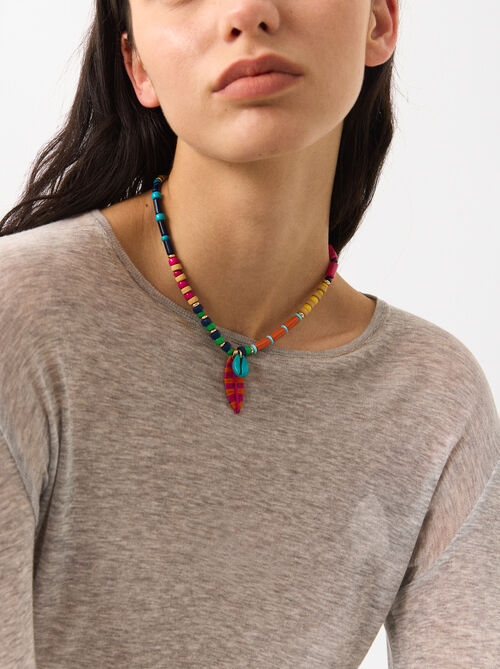 Multicolor Necklace With Pendant