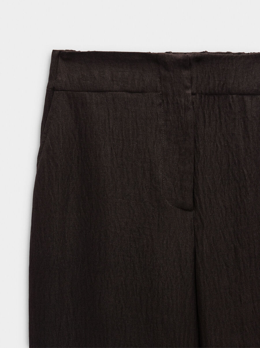 Wrinkled effect flowy pants