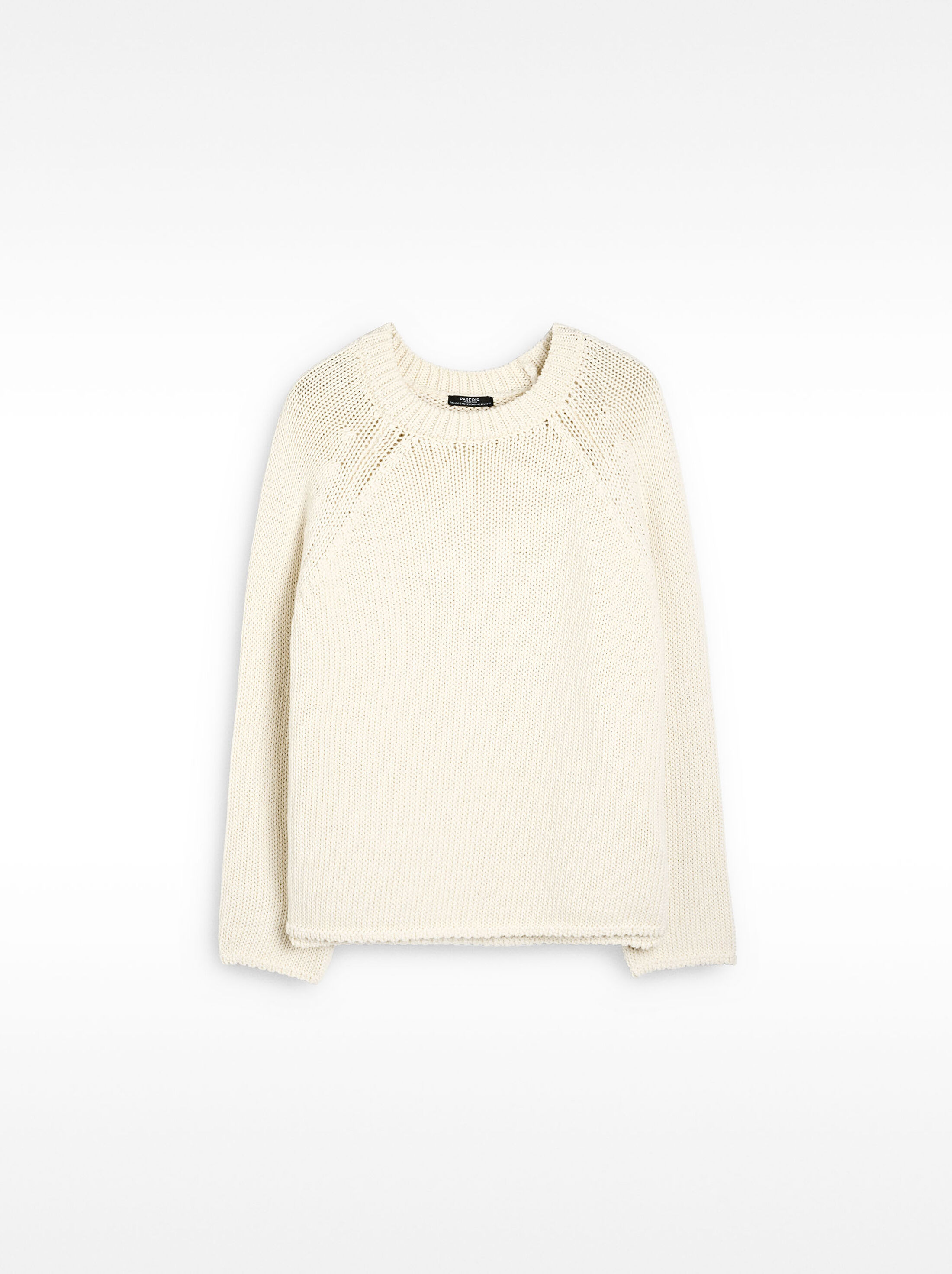 Cotton sweater with round-neck image number 5.0