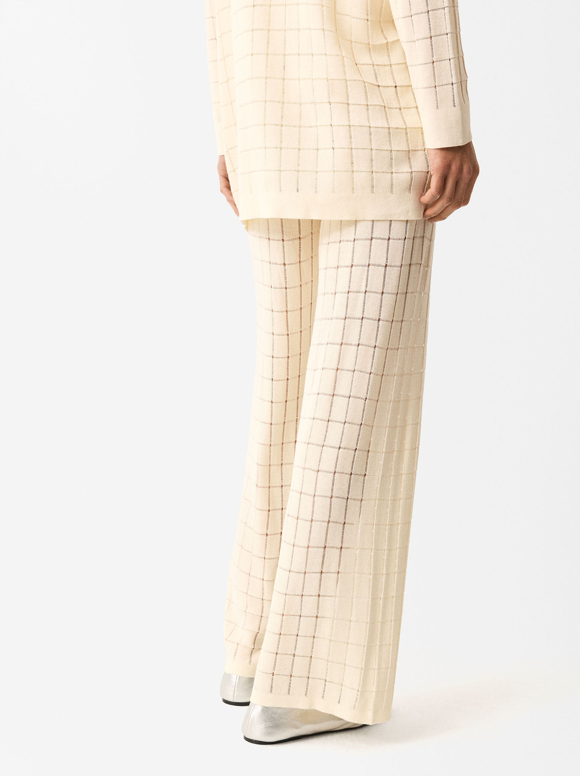 Pointelle Knit Trousers image number 3.0
