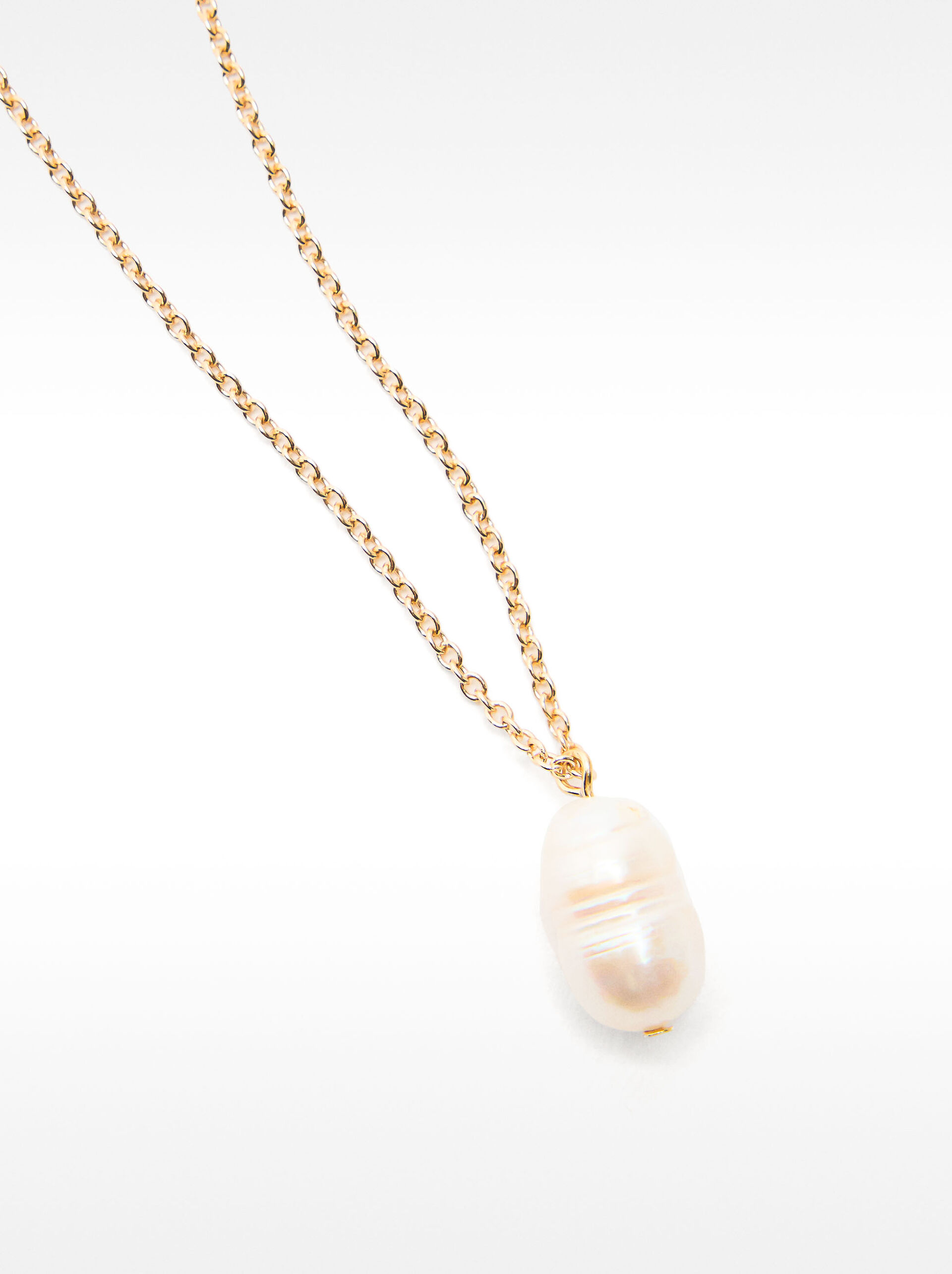 Collier avec perle baroque d’eau douce image number 0.0