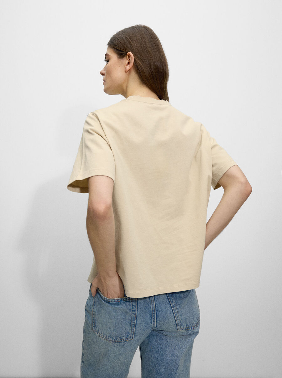 Printed cotton t-shirt