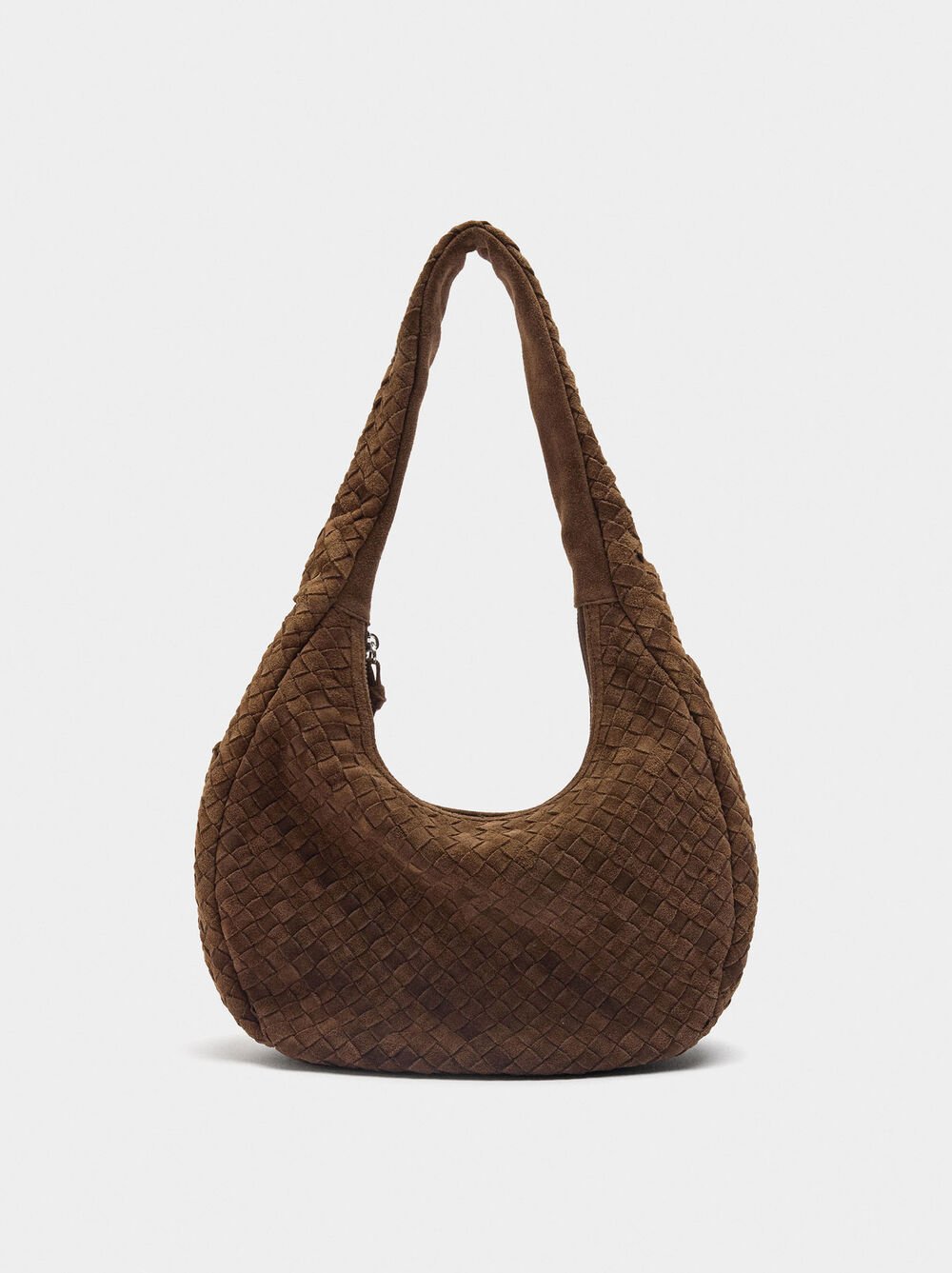 Hobo bag with braided leather