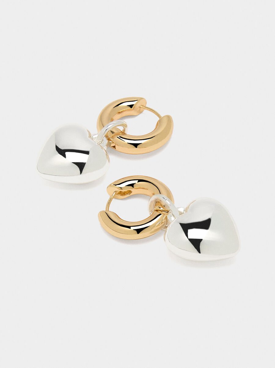 Hoop earrings with heart