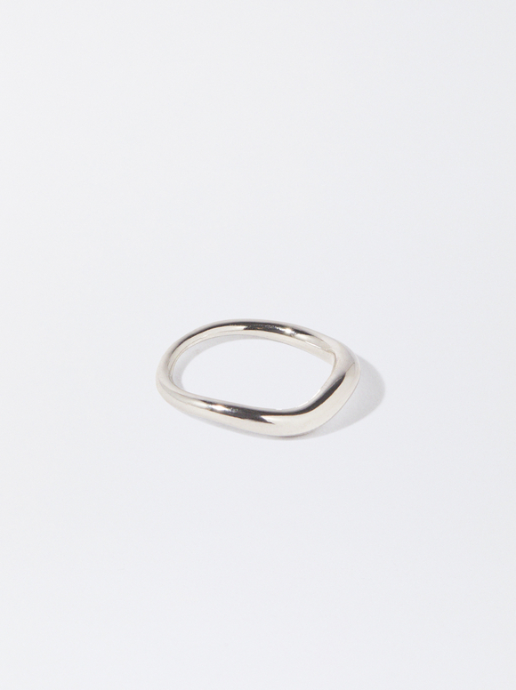 Irregular Golden Ring, Silver, hi-res
