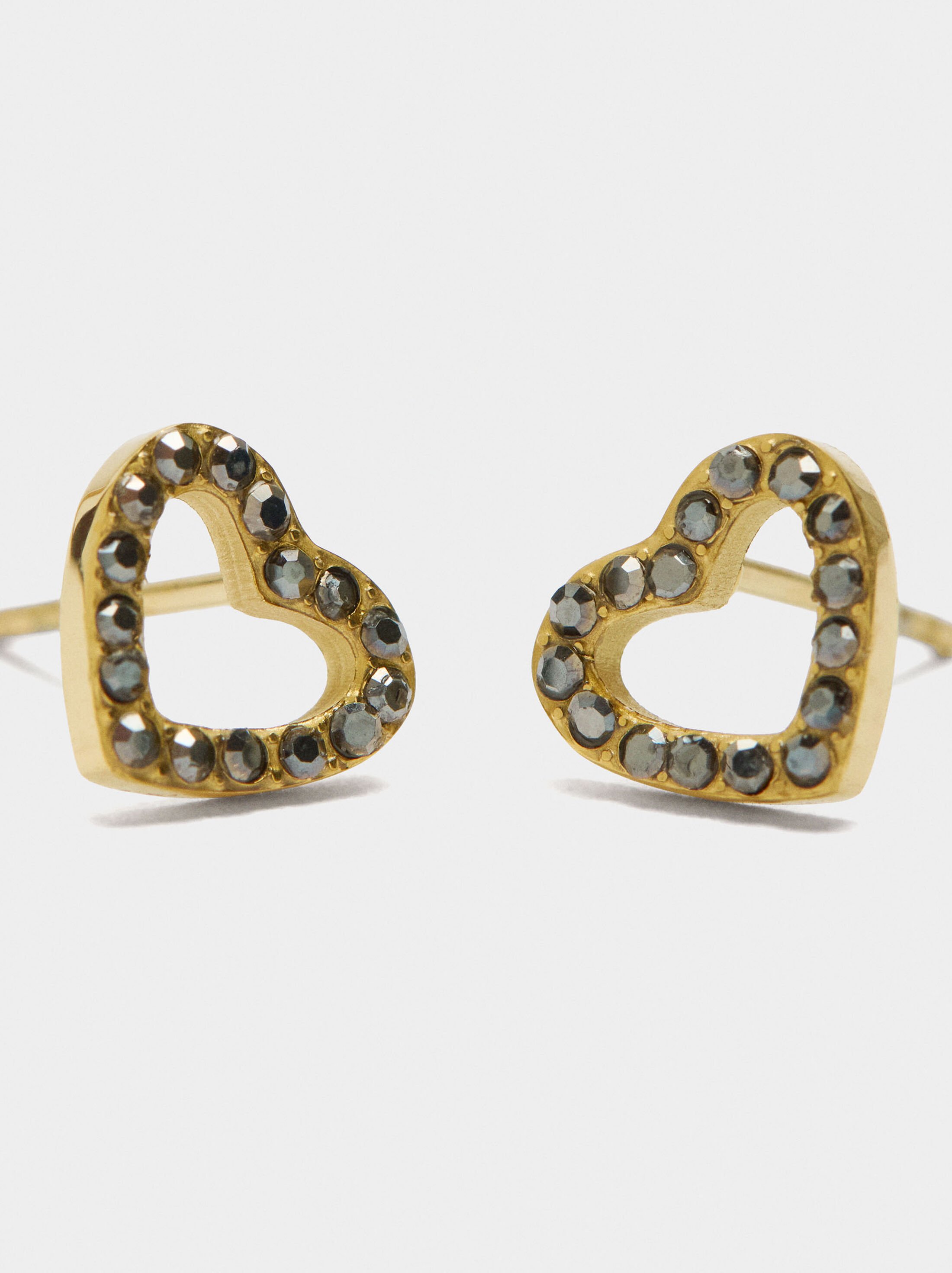 Collar con colgante de corazón - acero inoxidable image number 1.0