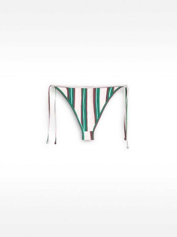 Striped bikini bottoms