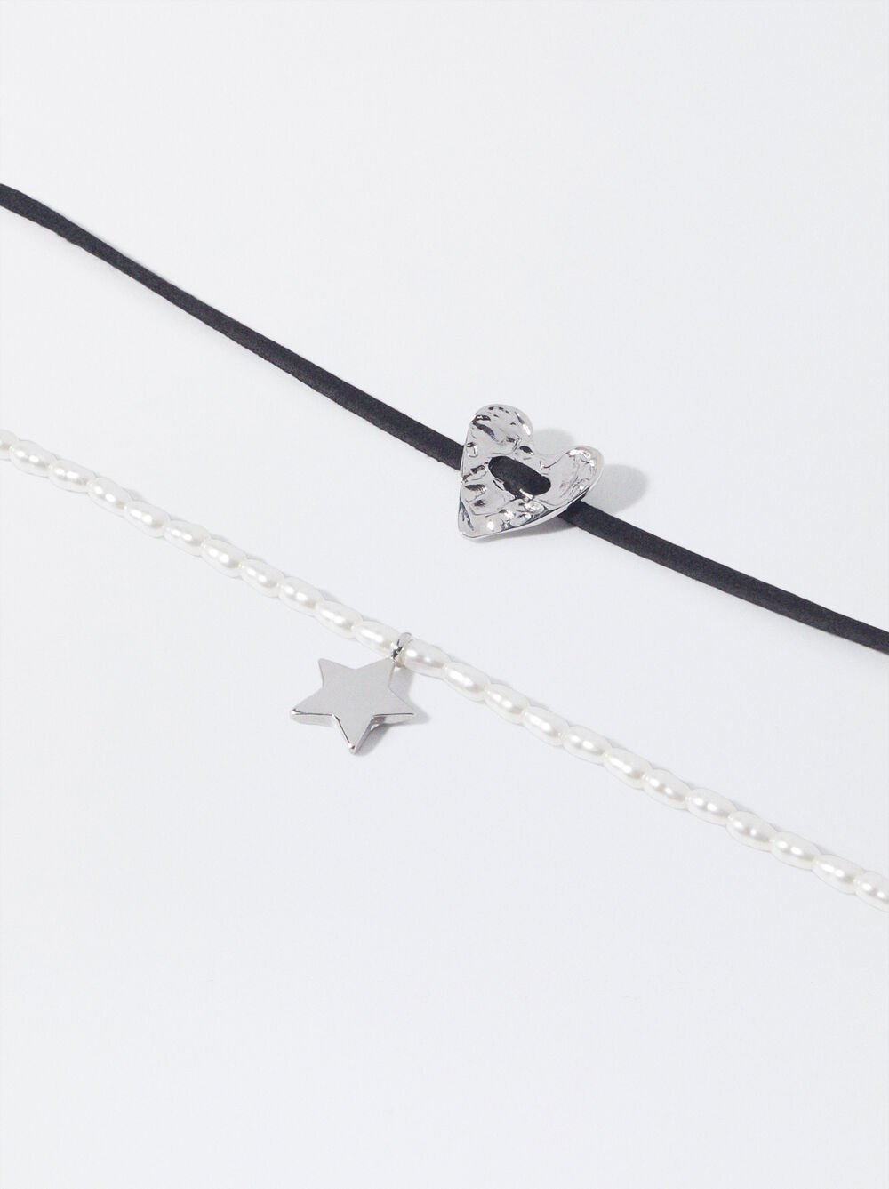 Star And Heart Necklace Set