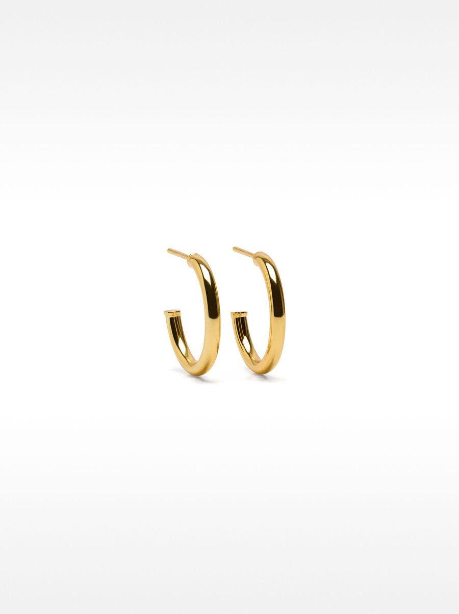 Orecchini a cerchio lisci - argento sterling 925