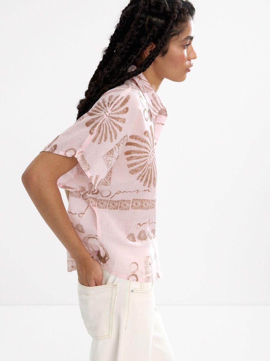 Printed shirt with 100% cotton