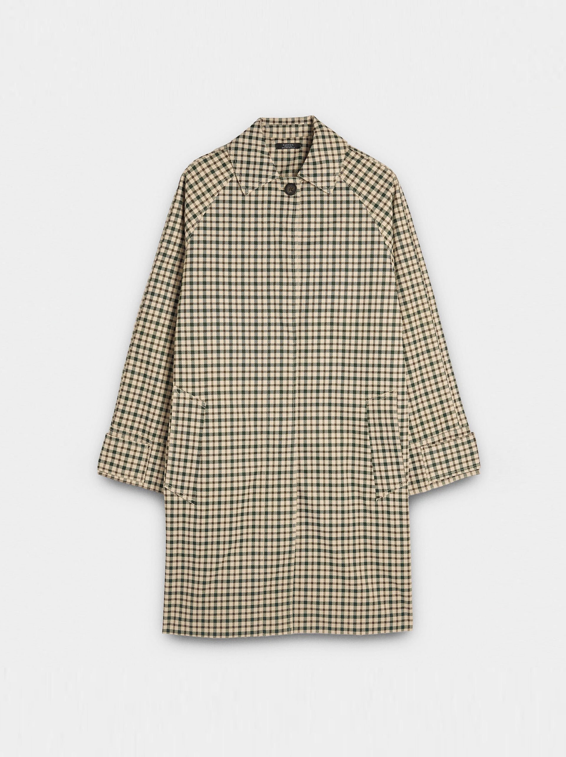 Parka with printed check pattern image number 7.0