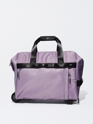 Nylon Weekend Bag, Violet, hi-res