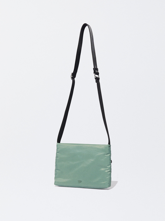Nylon Crossbody Bag, Green, hi-res