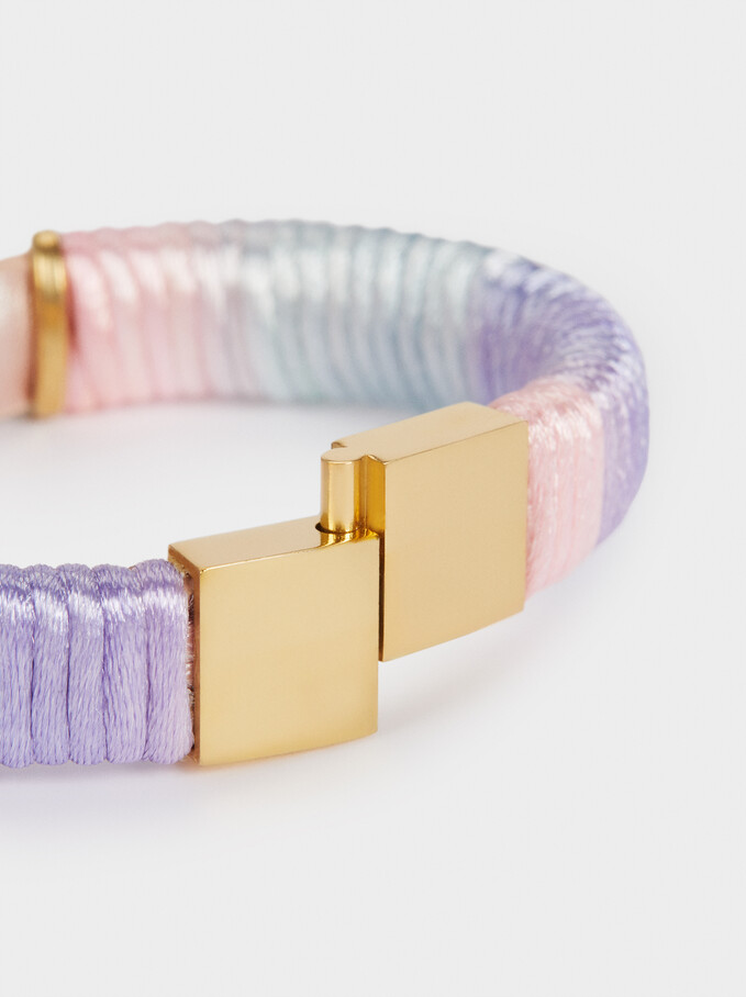 Tie-Dye Stainless Steel Bracelet, Multicolor, hi-res