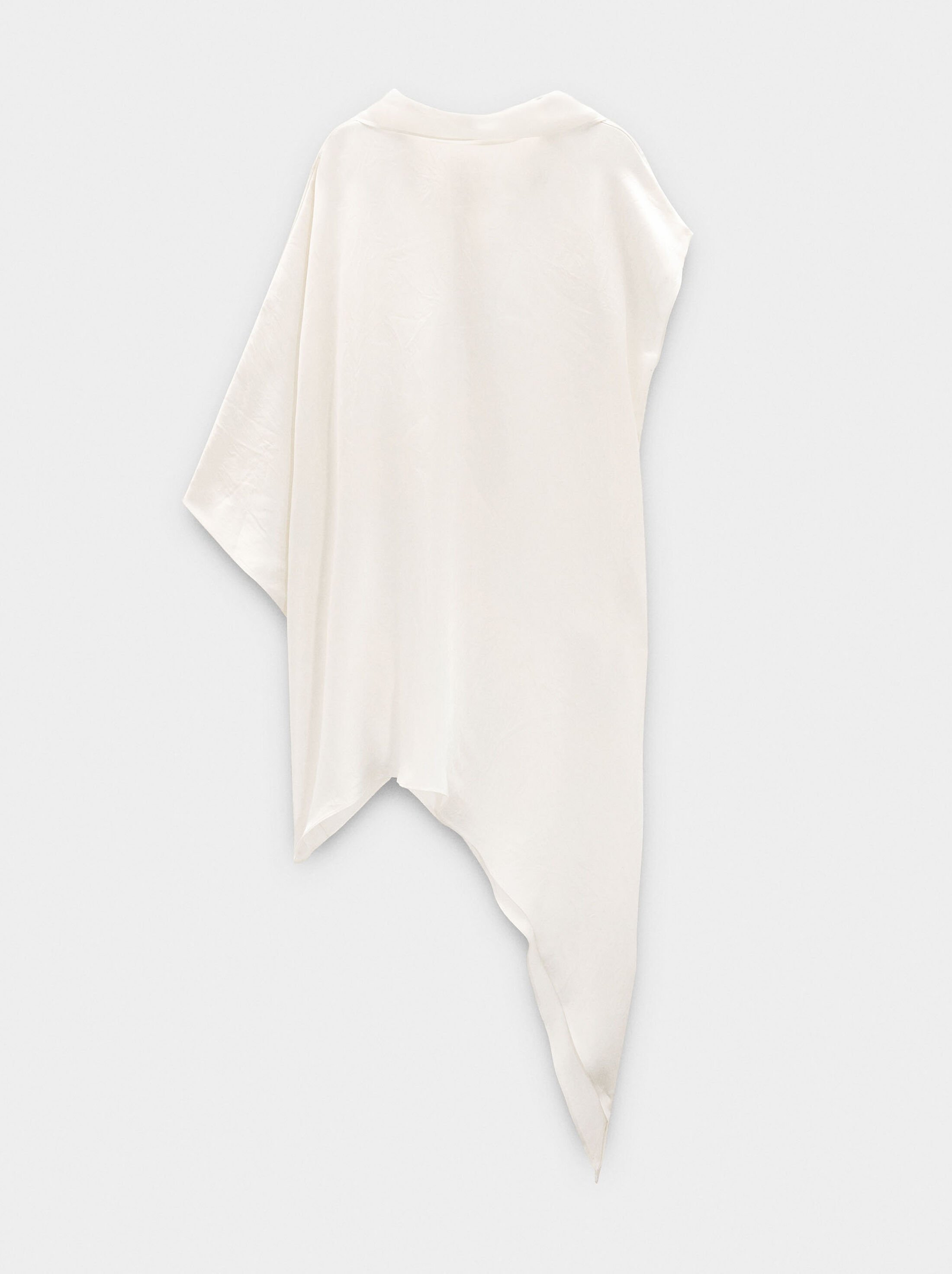 Short asymmetric satin dress image number 6.0