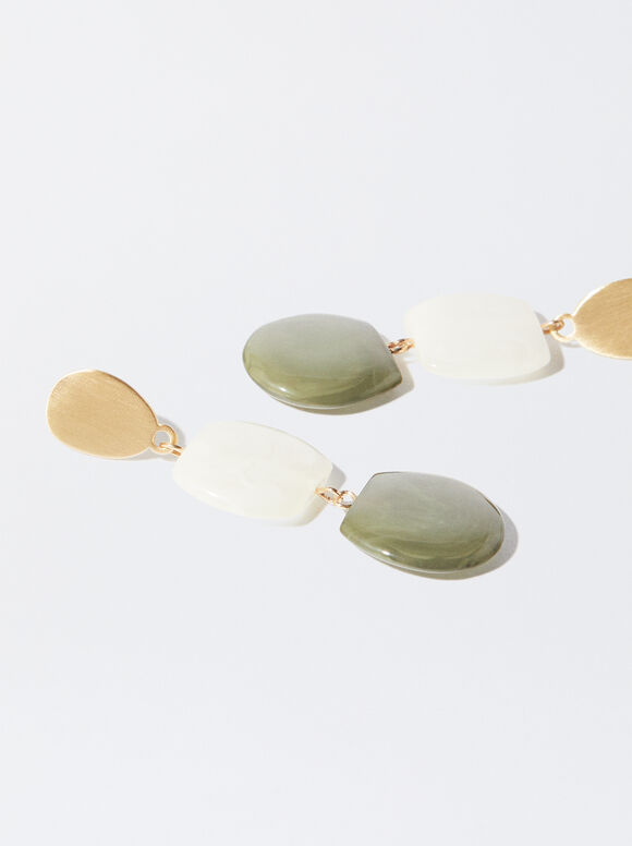 Boucles D'Oreilles Longues Perles Fantaisie, Multicolore, hi-res