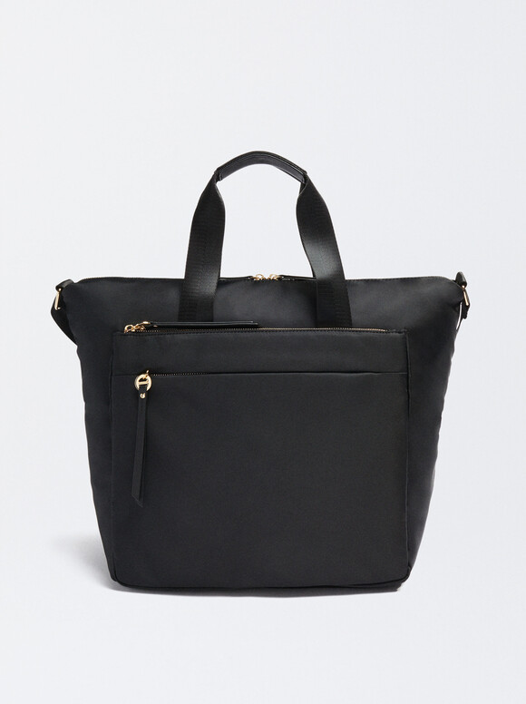 Sac Week-End En Nylon, Noir, hi-res