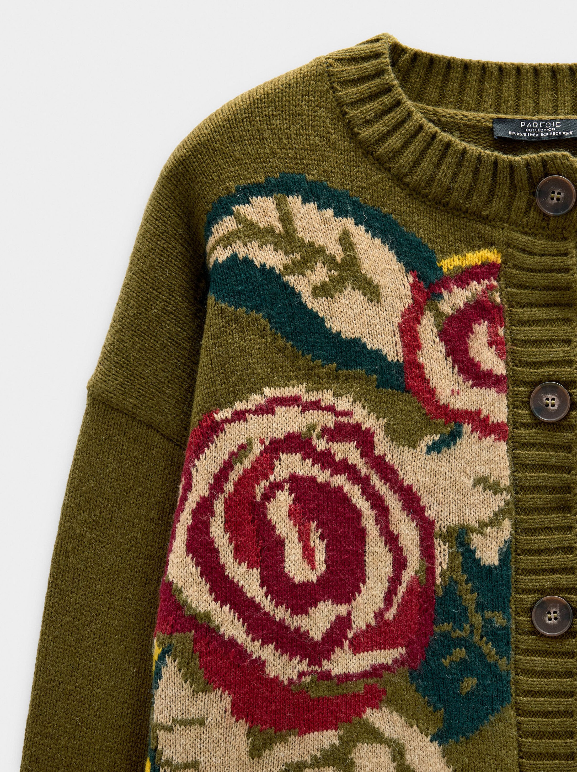 Càrdigan de malla jacquard floral image number 6.0