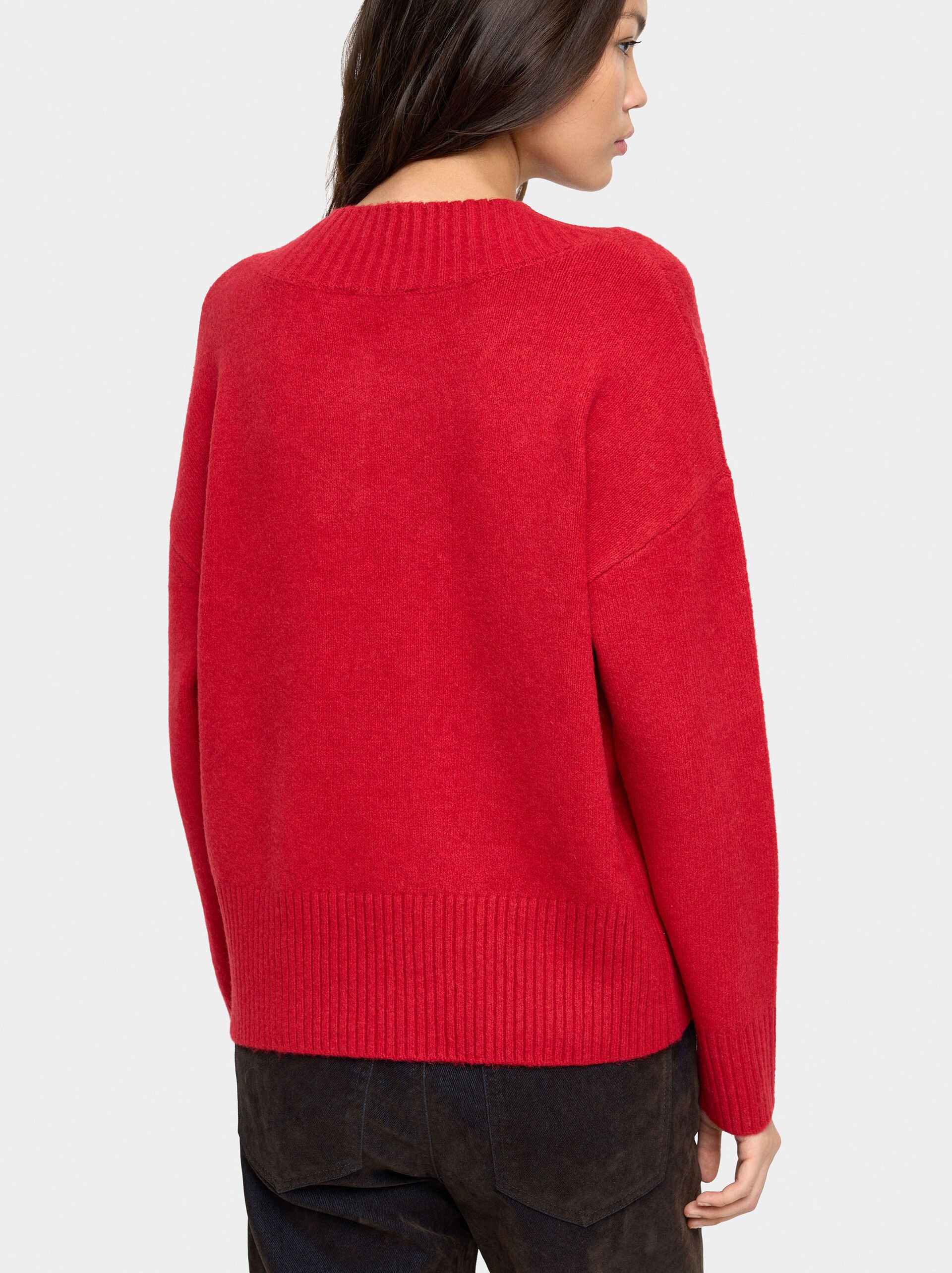 Knit sweater with V-neck image number 3.0