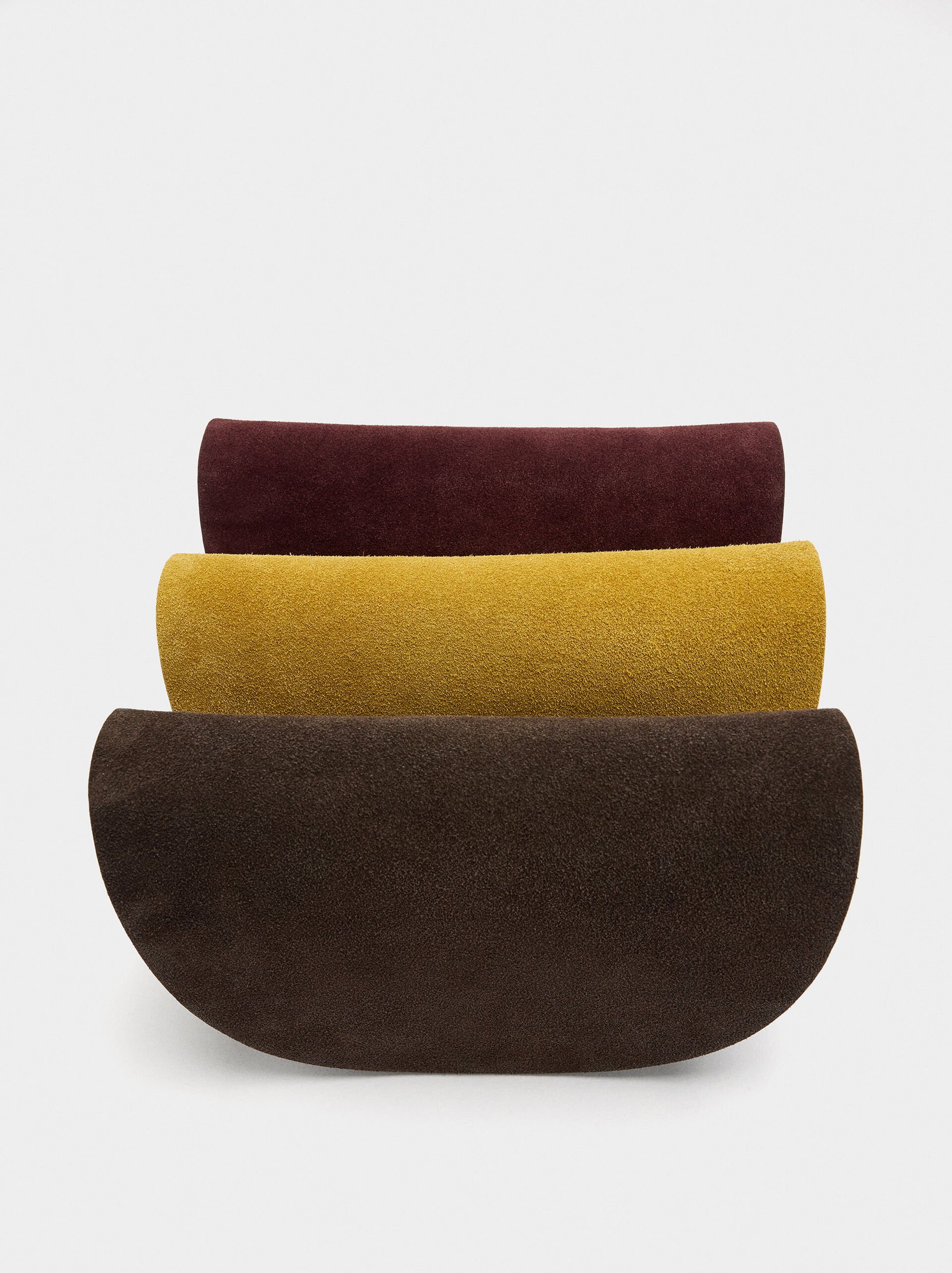 Suede crossbody bag with flap image number 4.0