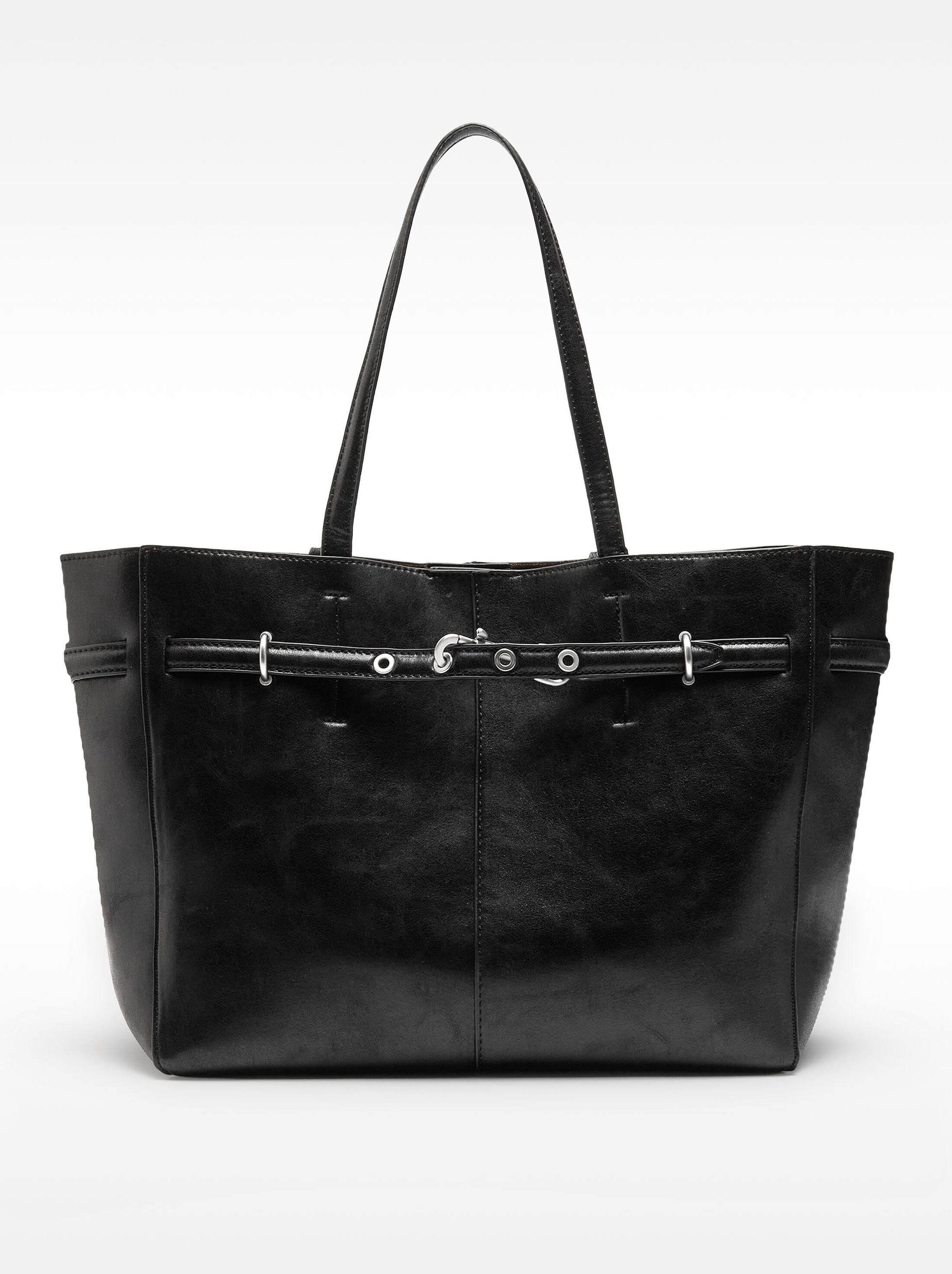 Bolso shopper efecto craquelado image number 0.0