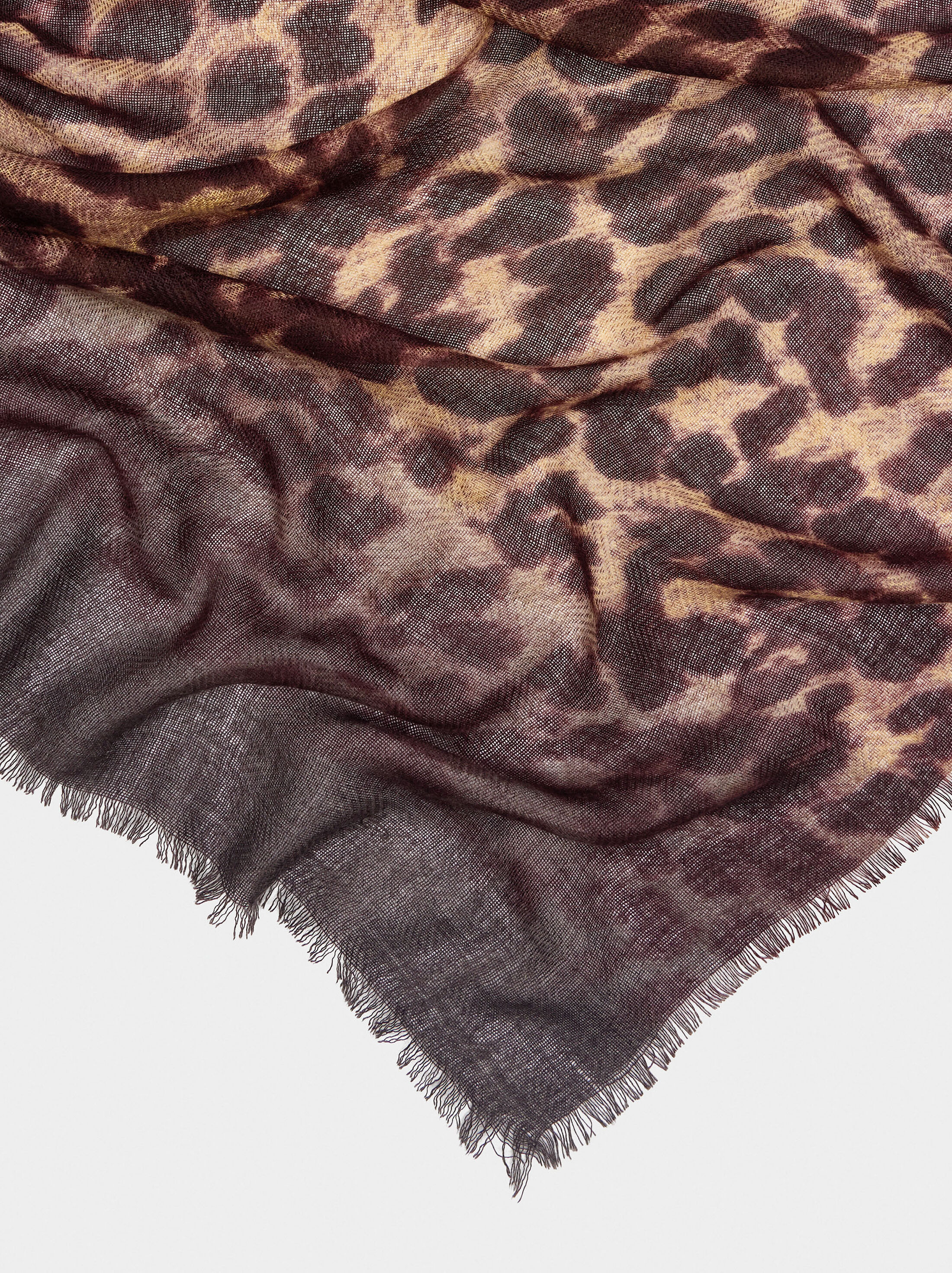 Scarf with animal printed image number 2.0