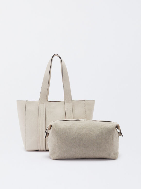 Personalized Everyday Tote Bag , Ecru, hi-res
