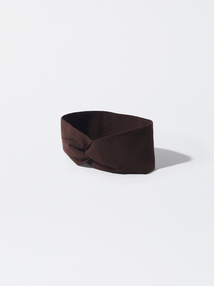 Turban-Style Headband, Brown, hi-res