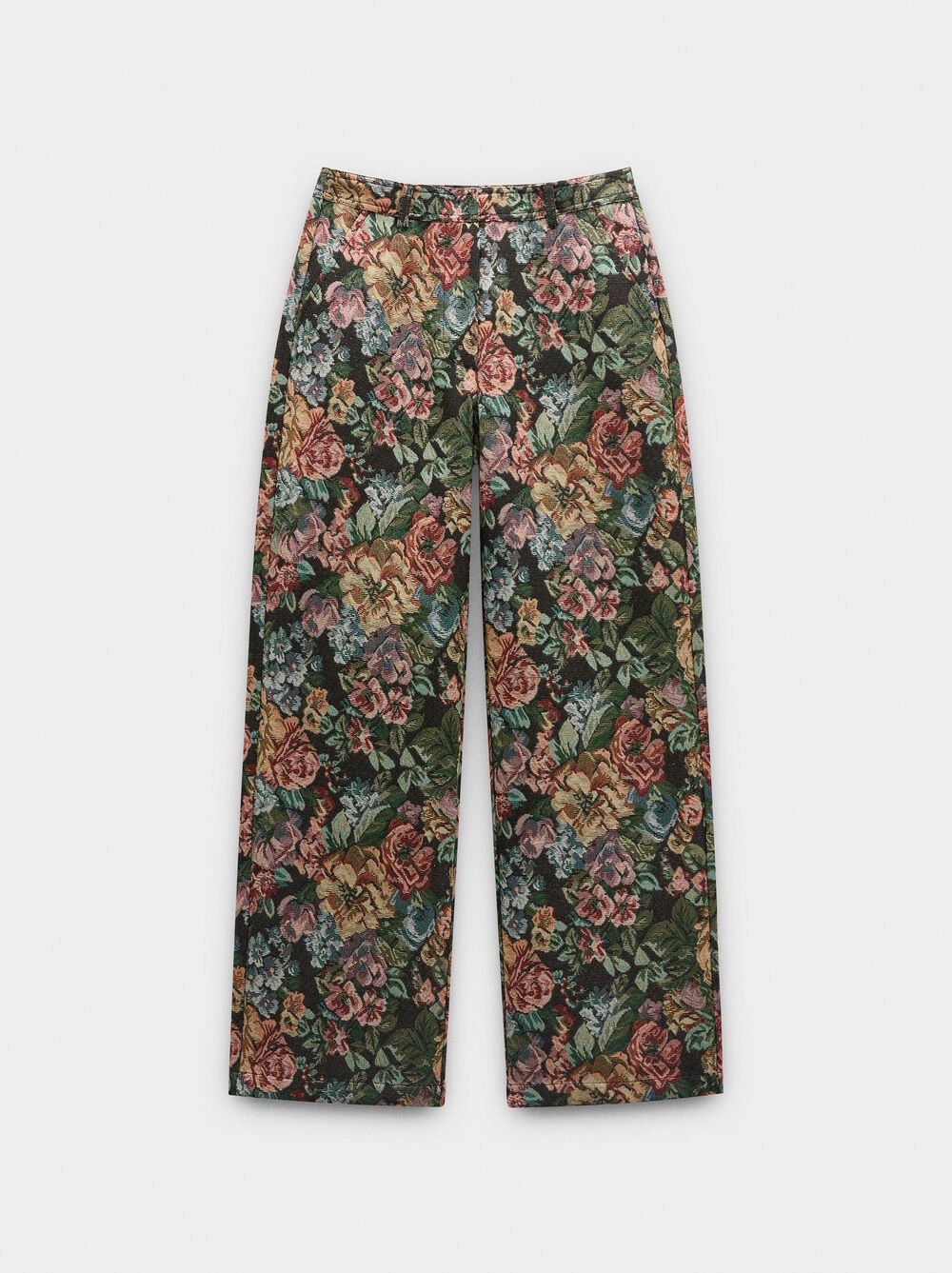 Pantalons de jacquard floral