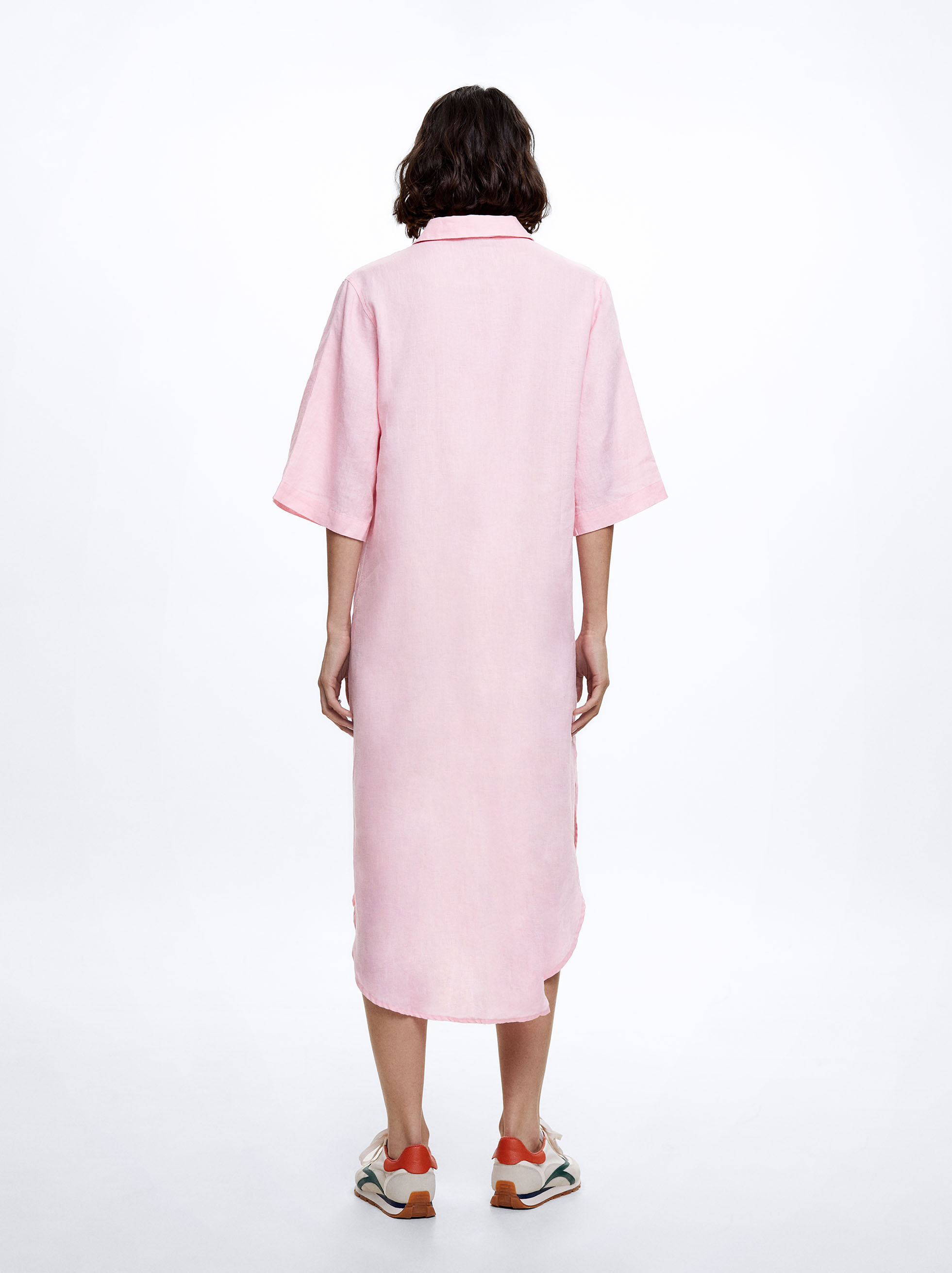 Rosa Farfetch Donna Abbigliamento Vestiti Vestiti chemisier Chemisier con design a strati 