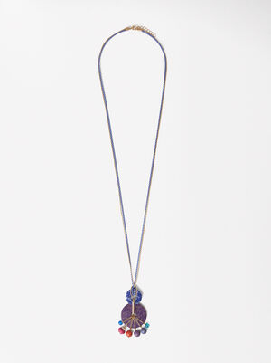Multicolored Stone Necklace image number 2.0