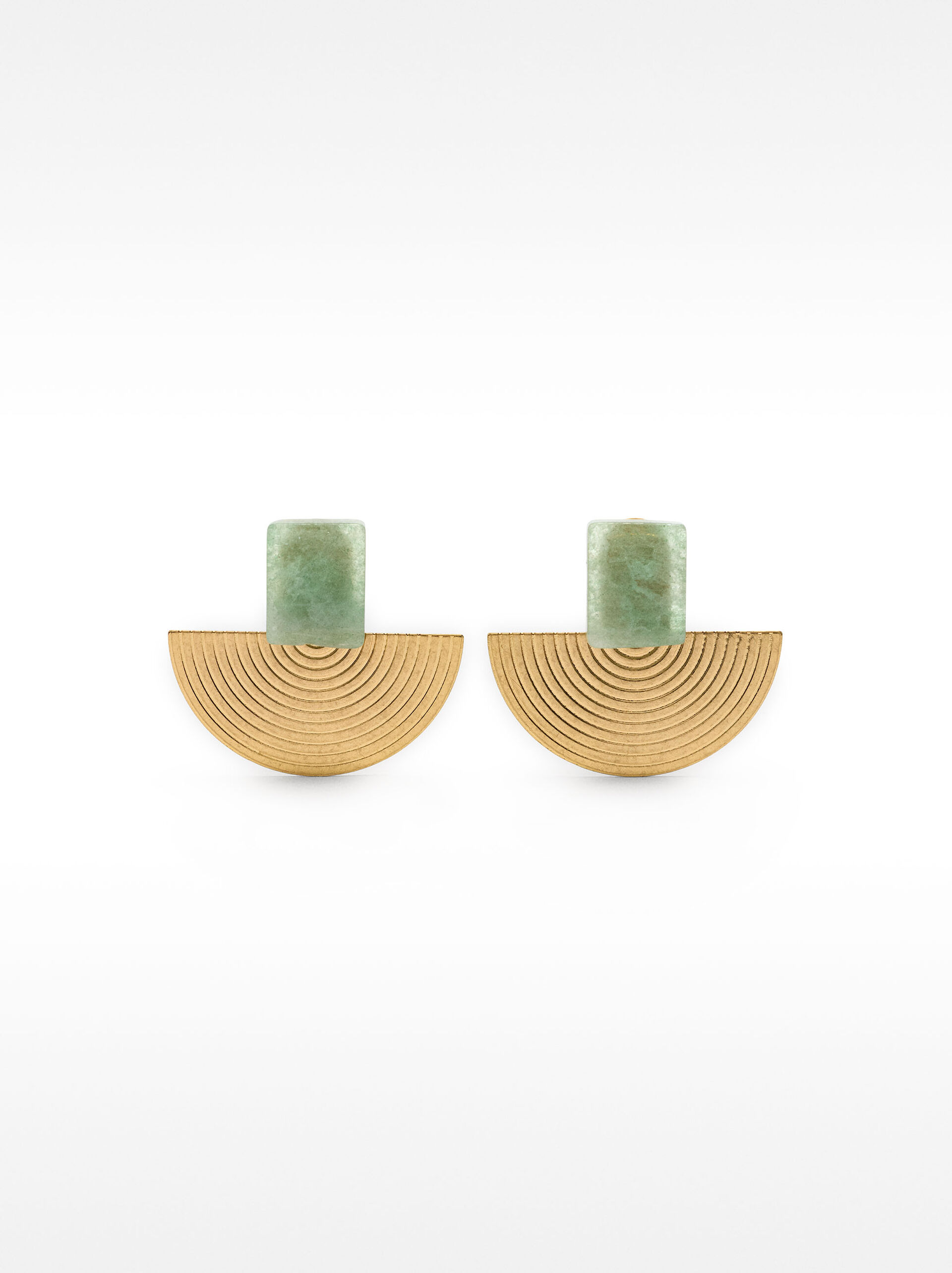 Maxi fan earrings with stones image number 0.0