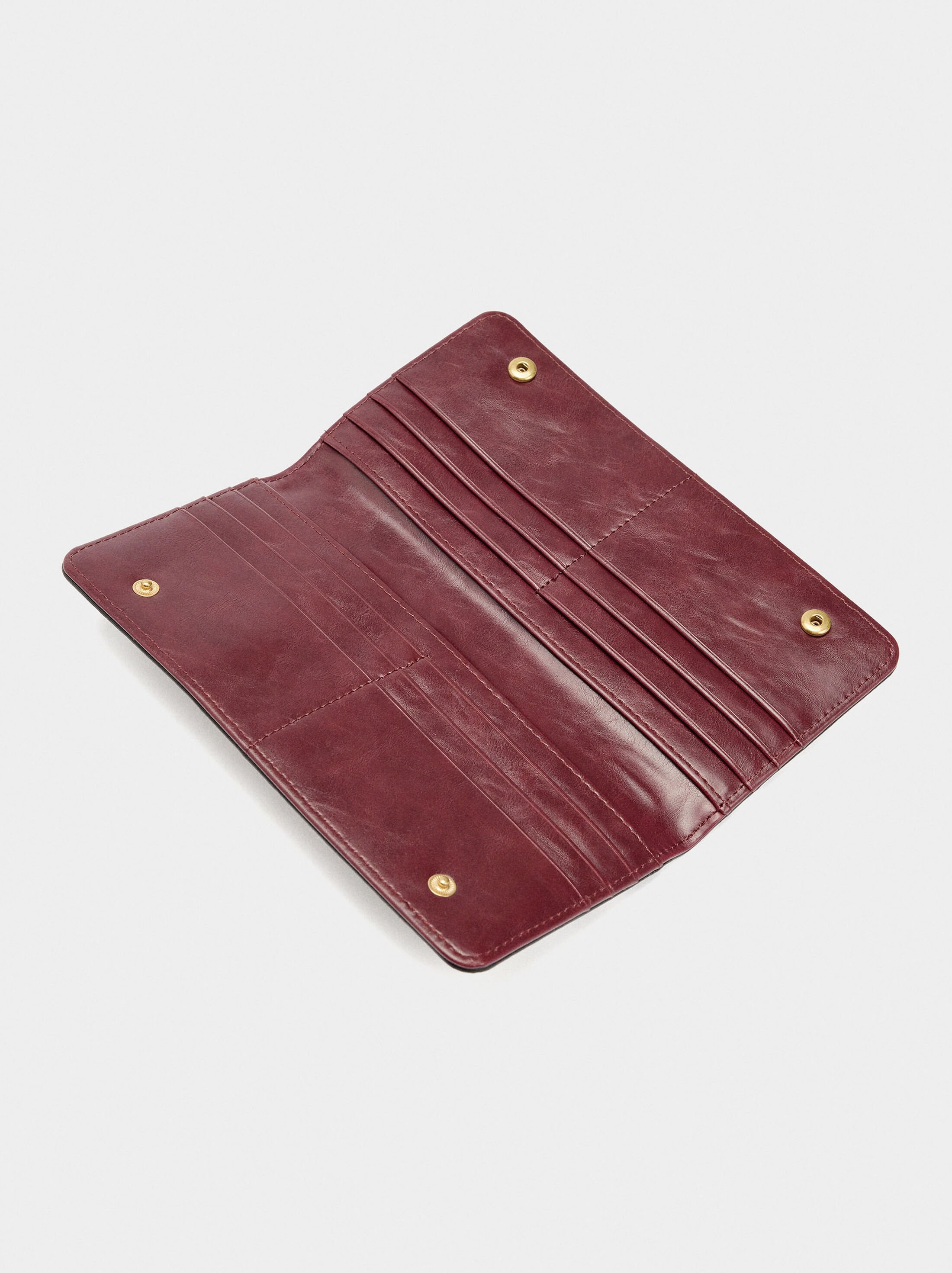 Wallet with leather contrast L image number 3.0