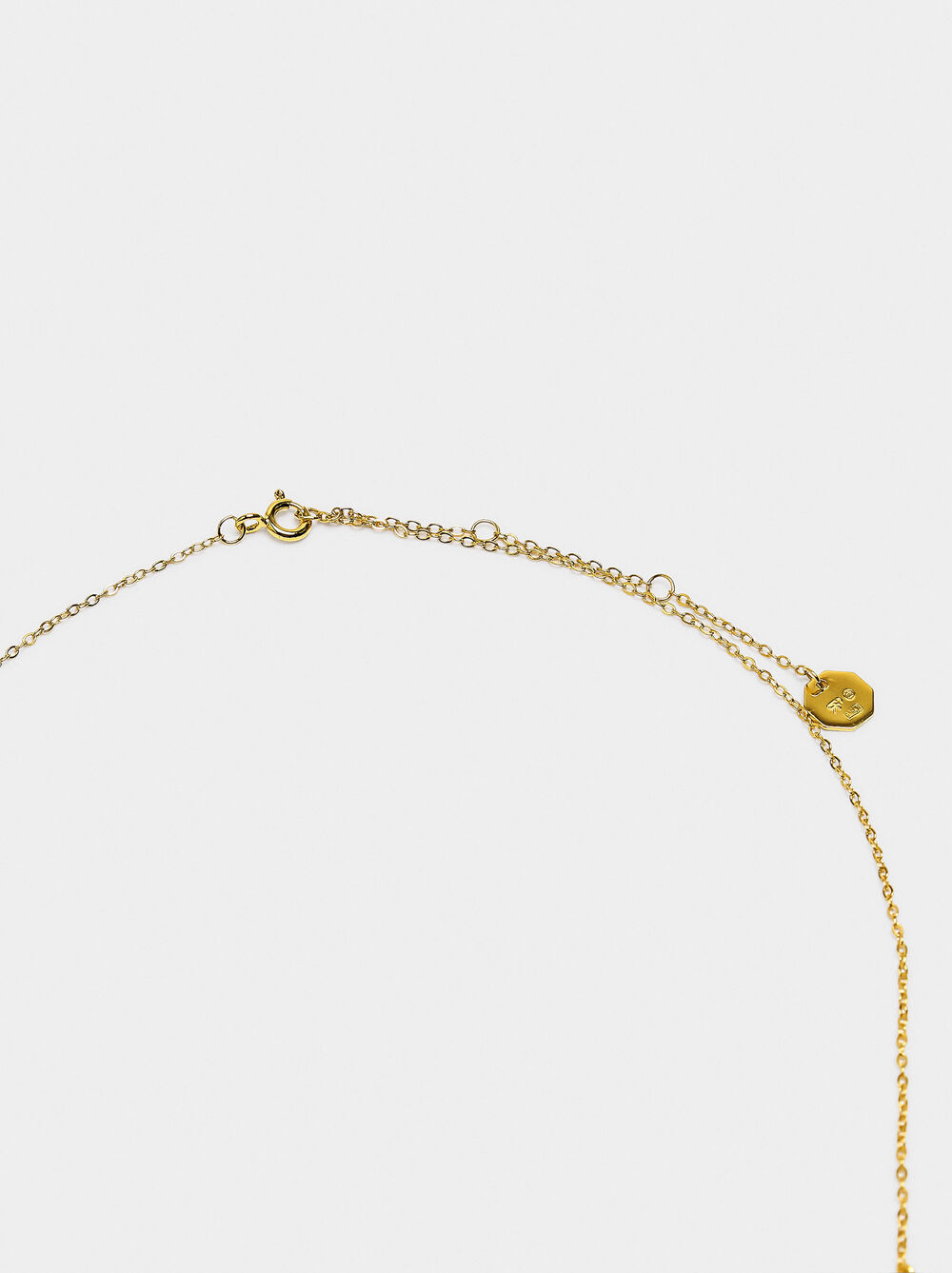 Necklace with rhombuses and zirconias - 925 sterling silver