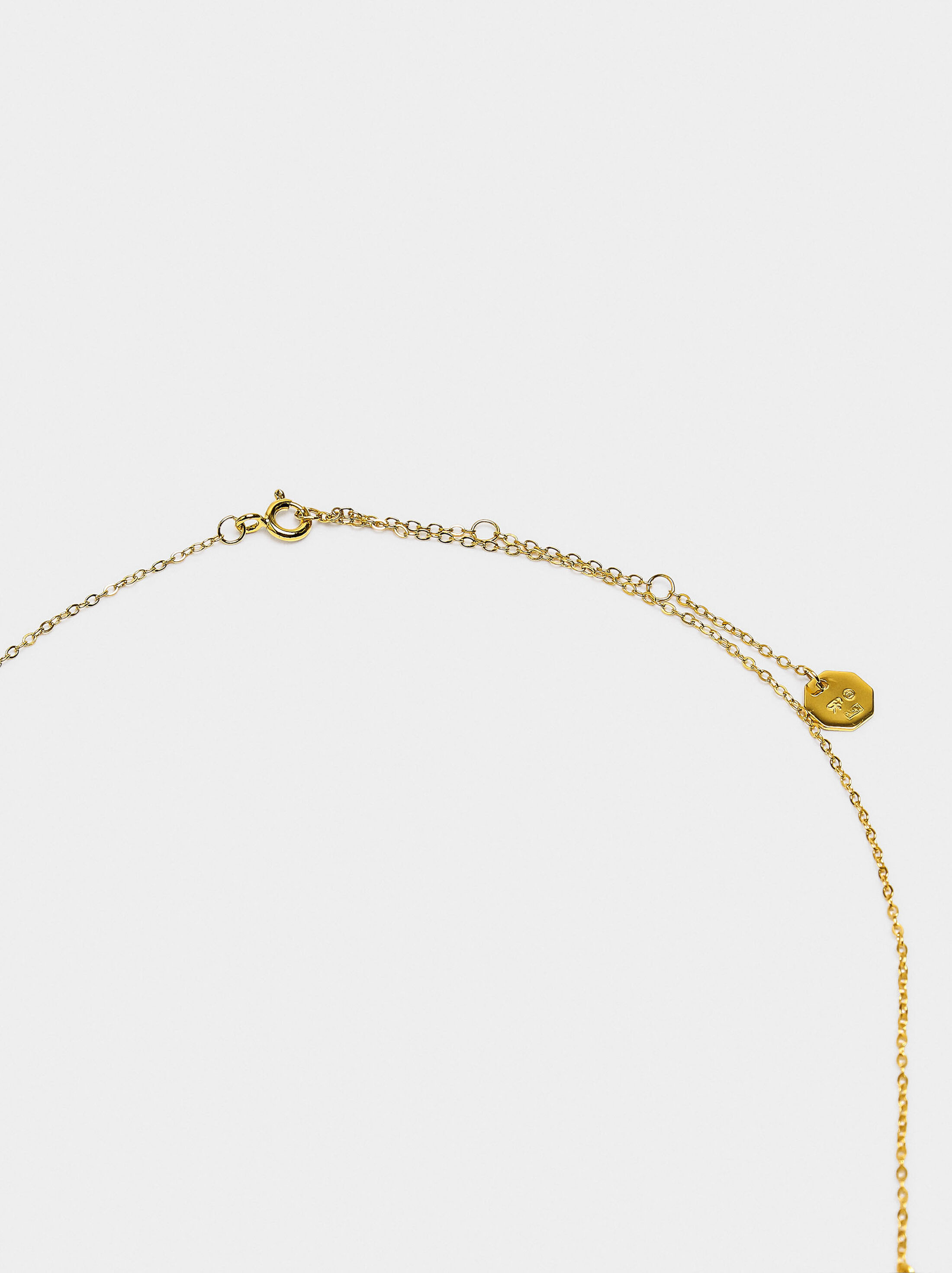 Necklace with rhombuses and zirconias - 925 sterling silver image number 2.0