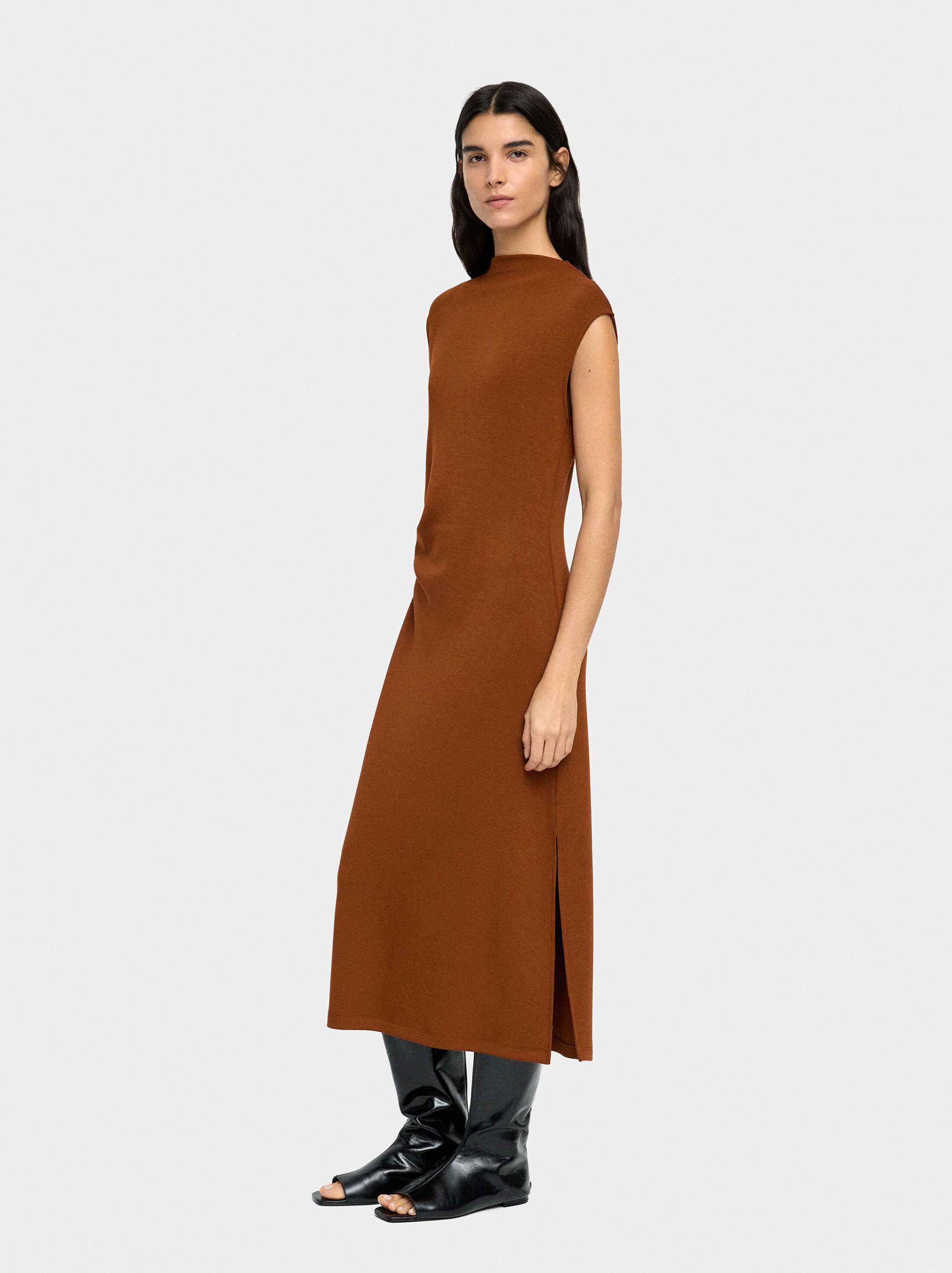 Midi dress with draped image number 2.0