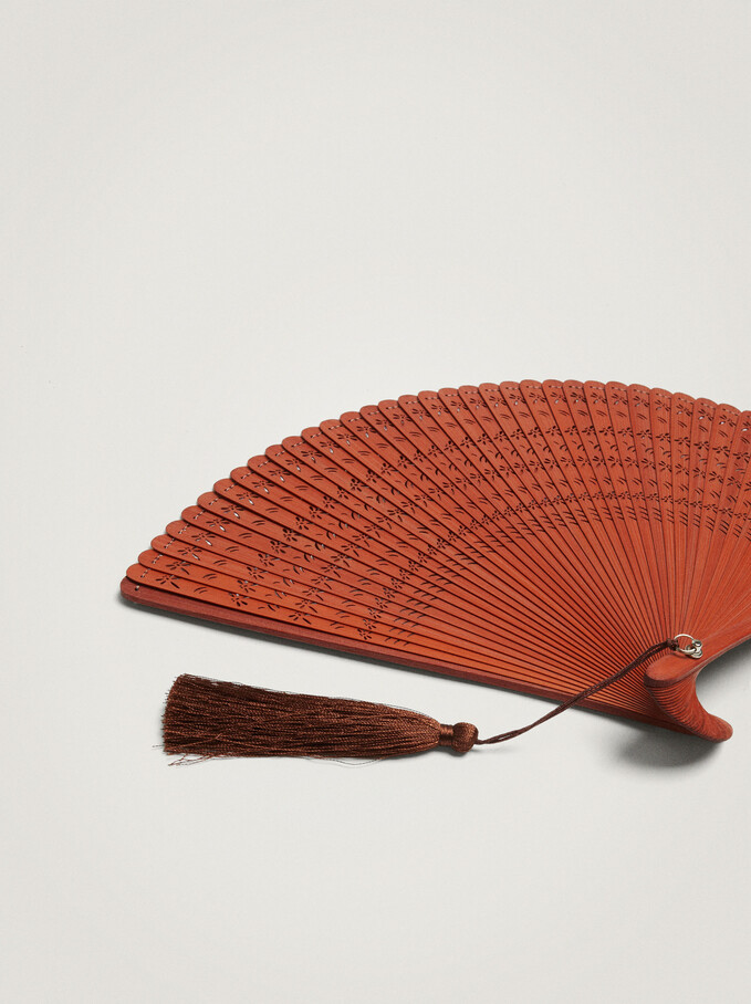Perforated Fan, Orange, hi-res