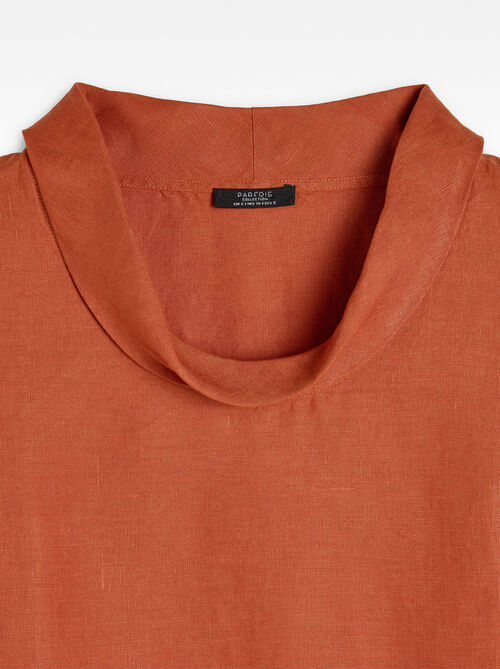 Midi dress with 100% linen